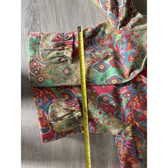 David Meister Designer Colorful Paisley Wool Blend Crop Jacket/Blazer Size 6 - Picture 8 of 11